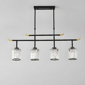 Kitchen Island Ceiling Light | Luxury Multi-Light Fixture | Elegant Indoor Light | Modern Dining Room Lighting | Iron and Crystal Design - Zardee 3