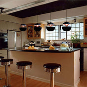 Black Pendant Light | Modern Hanging Lamp | Kitchen Pendant Lighting | Spherical Pendant Light | Elegant Ceiling Fixture - Zardee 5