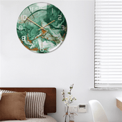 Modern Wall Clock | Artistic Marble Print Clock | Silent Quartz Wall Timepiece | Minimalist Home Decor | Unique Wall Clock - Zardee-1