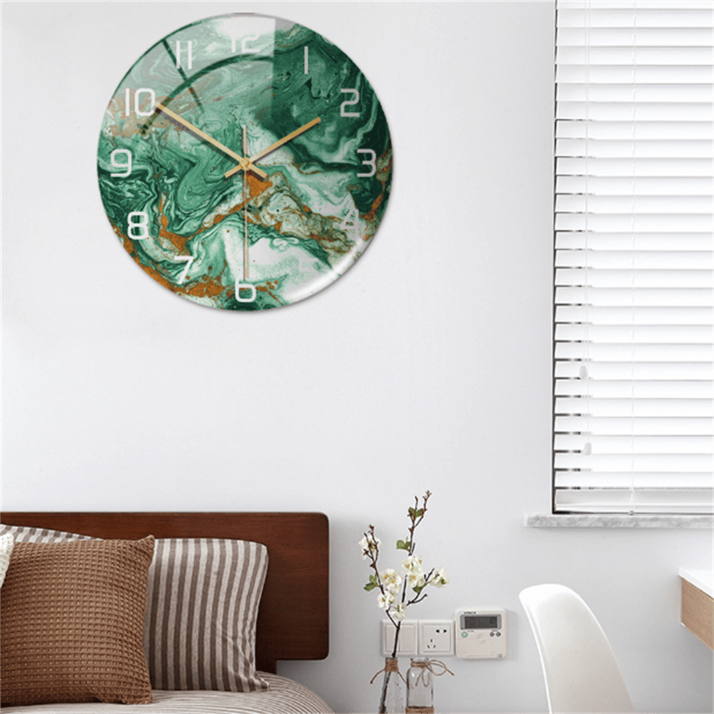 Variant image for Modern Wall Clock | Artistic Marble Print Clock | Silent Quartz Wall Timepiece | Minimalist Home Decor | Unique Wall Clock - Zardee-1
