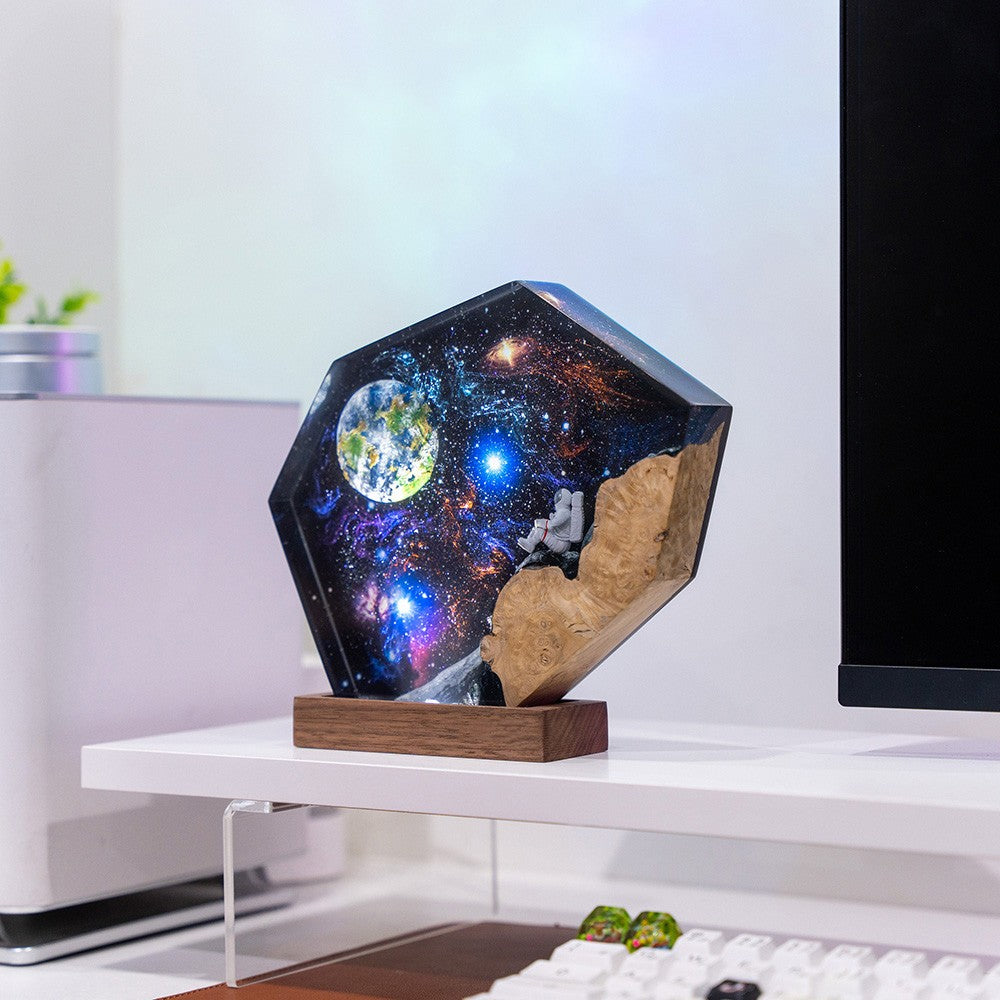 Cosmic Voyager Table Lamp | Artistic Bedside Lamp | Modern Nightstand Light | Unique LED Desk Lamp | Home Decor Fixture - Zardee-5