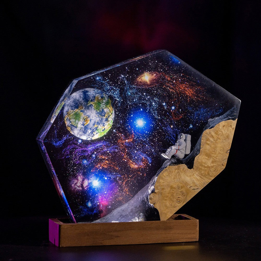 Cosmic Voyager Table Lamp | Artistic Bedside Lamp | Modern Nightstand Light | Unique LED Desk Lamp | Home Decor Fixture - Zardee-3