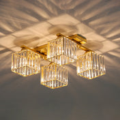 Crystal Ceiling Light Fixture | Elegant Gold Light Fixture | Luxury Bedroom Ceiling Light | Modern Chandelier | Sophisticated Home Decor - Zardee 2