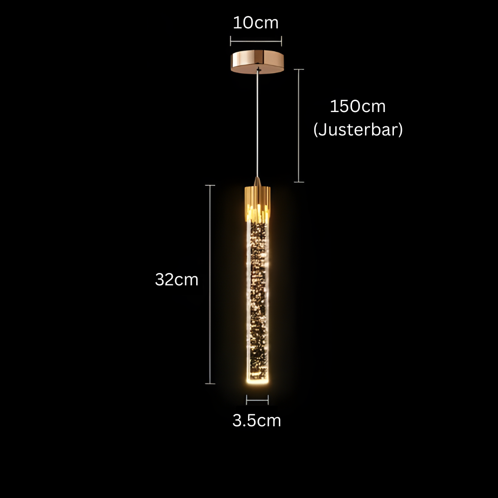 Glass Pendant Light | Modern Kitchen Pendant Lighting | Elegant Hanging Lamp | Warm White Glow Fixture | Stylish Hanging Lights - Zardee 1