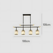 Kitchen Island Ceiling Light | Luxury Multi-Light Fixture | Elegant Indoor Light | Modern Dining Room Lighting | Iron and Crystal Design - Zardee 4