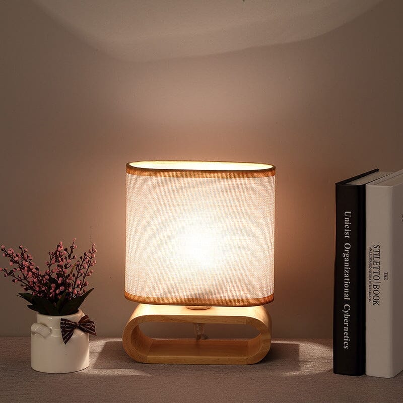 Bamboo Table Lamp Modern | Bedside Reading Lamp | Handcrafted Desk Light | Unique Table Lamps for Living Room | Elegant Bedroom Lamp - Zardee-3