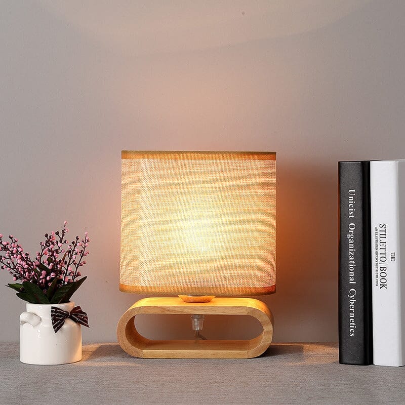 Bamboo Table Lamp Modern | Bedside Reading Lamp | Handcrafted Desk Light | Unique Table Lamps for Living Room | Elegant Bedroom Lamp - Zardee-1