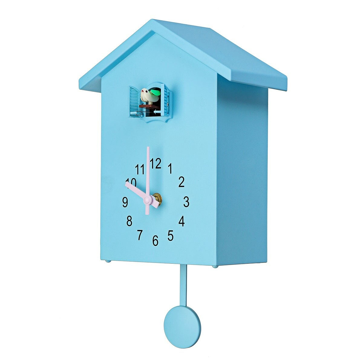 Variant image for Classic Cuckoo Clock with Playful Sound – Timeless Design in Blue, White, and Green for Nostalgic Home Decor-1