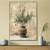 Sztuka na płótnie z gałązką oliwną