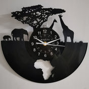 Giraffe Wall Clock | Unique Vinyl Clock | Silent Home Decor | Elegant Animal Motif | Gift for Animal Lovers - Zardee-4