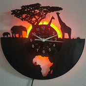 Giraffe Wall Clock | Unique Vinyl Clock | Silent Home Decor | Elegant Animal Motif | Gift for Animal Lovers - Zardee-1