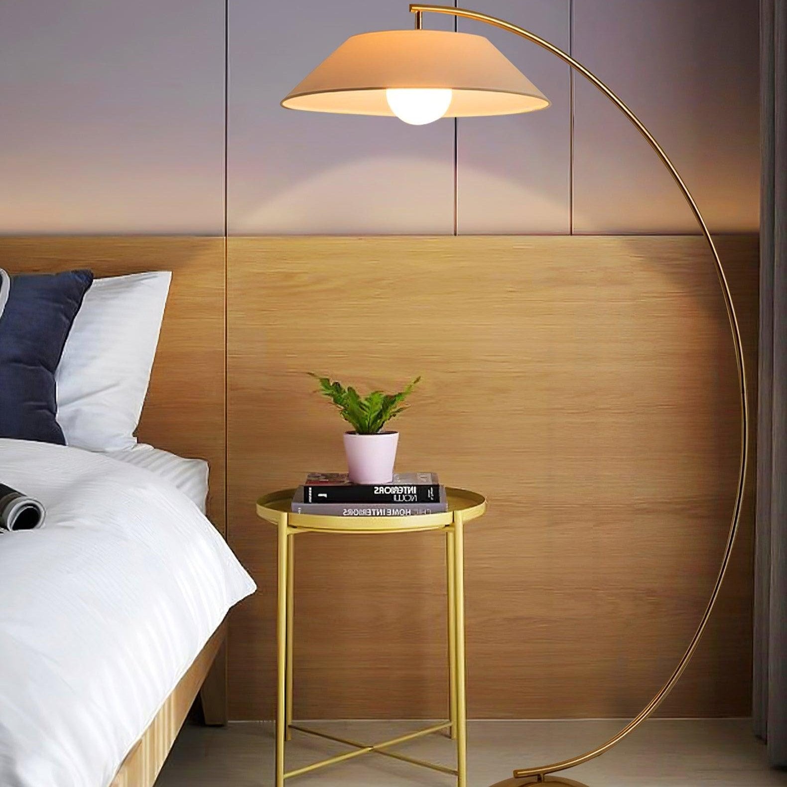 Modern Floor Lamp for Living Room | Stylish Standing Lamp | Arc Floor Lamp Design | Elegant Reading Light | Cozy Bedroom Fixture - Zardee-3