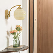 Art Deco Wall Lamp Vintage | Elegant Wall Lights Indoor | Retro Wall Sconces | Classic Glass Shade Fixture | Timeless Home Decor - Zardee 2