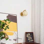 Art Deco Wall Lamp Vintage | Elegant Wall Lights Indoor | Retro Wall Sconces | Classic Glass Shade Fixture | Timeless Home Decor - Zardee 3