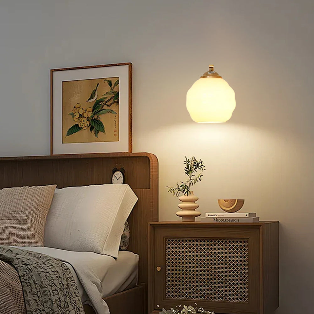 Art Deco Wall Lamp Vintage | Elegant Wall Lights Indoor | Retro Wall Sconces | Classic Glass Shade Fixture | Timeless Home Decor - Zardee 4