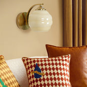 Art Deco Wall Lamp Vintage | Elegant Wall Lights Indoor | Retro Wall Sconces | Classic Glass Shade Fixture | Timeless Home Decor - Zardee 5