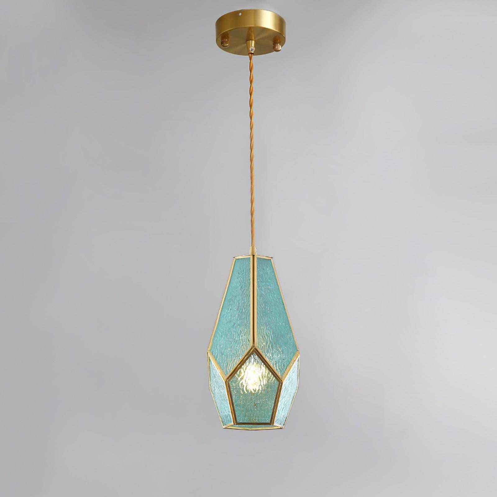 Variant image for Stained Glass Pendant Light | Kitchen Pendant Lighting | Adjustable Hanging Lights | Nordic Style Fixture | Indoor Brass Lighting - Zardee-4
