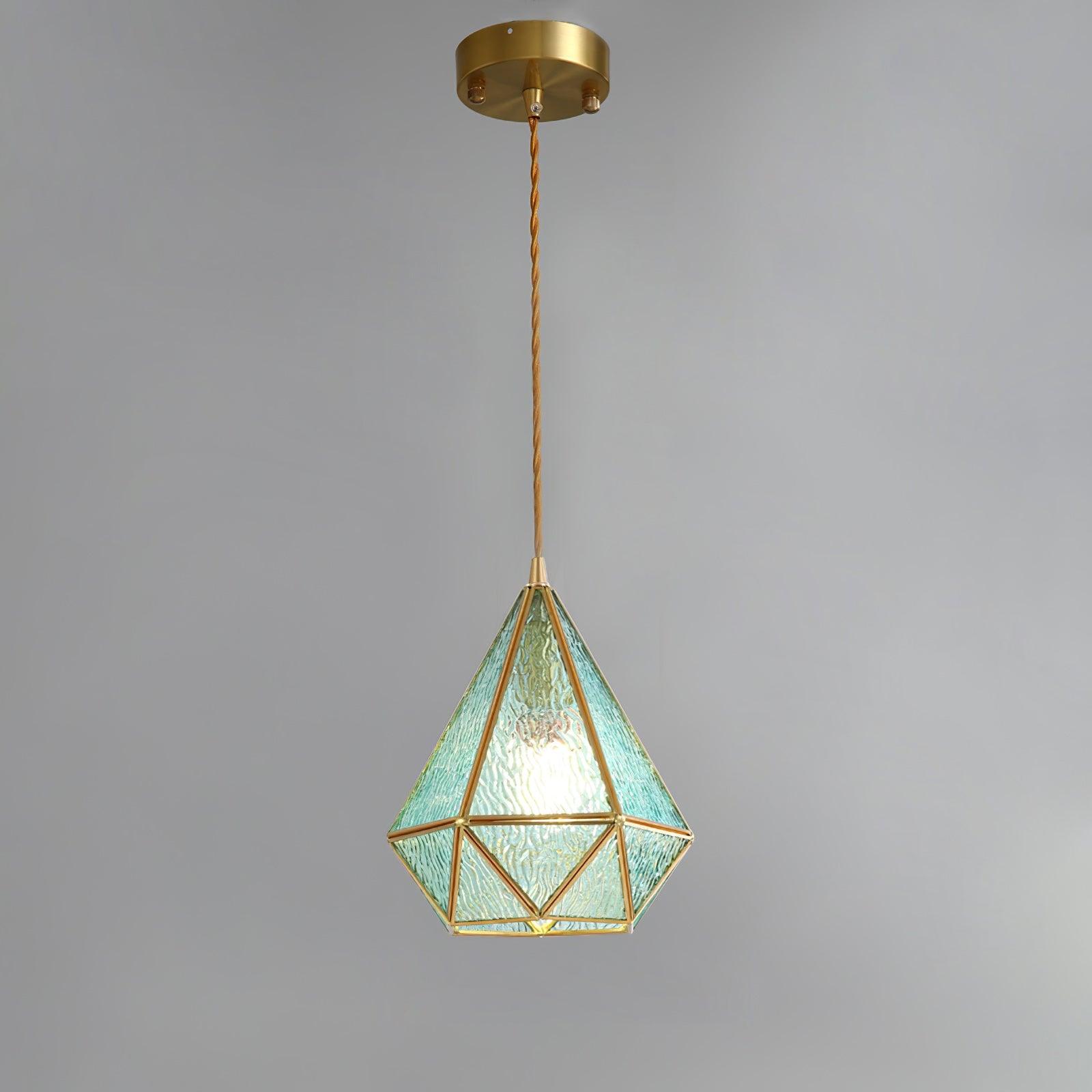 Variant image for Stained Glass Pendant Light | Kitchen Pendant Lighting | Adjustable Hanging Lights | Nordic Style Fixture | Indoor Brass Lighting - Zardee-8