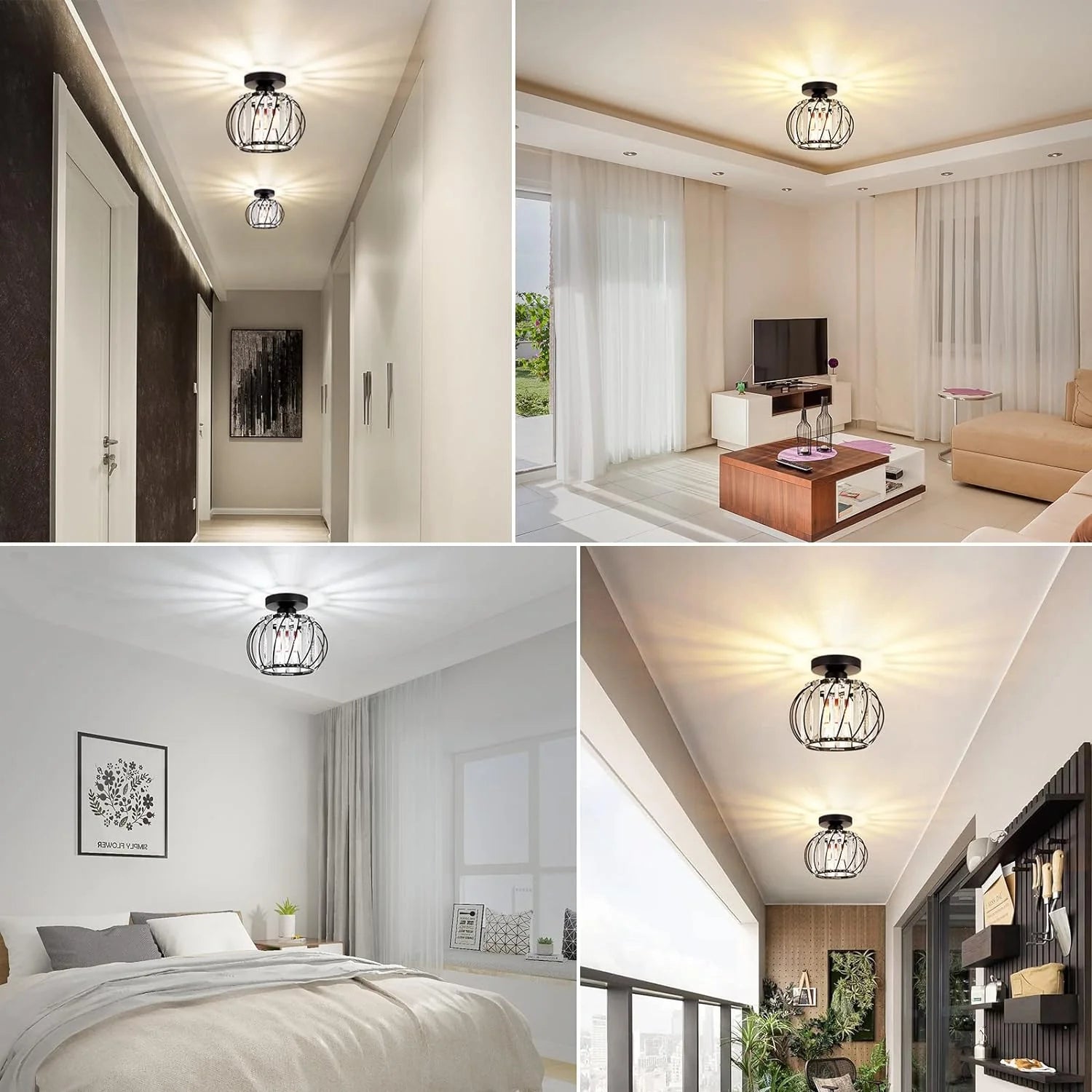 Modern Ceiling Light Fixture | LED Ceiling Lights | Creative Lantern Design | Minimalist Hallway Light | E27 LED Light - Zardee 6