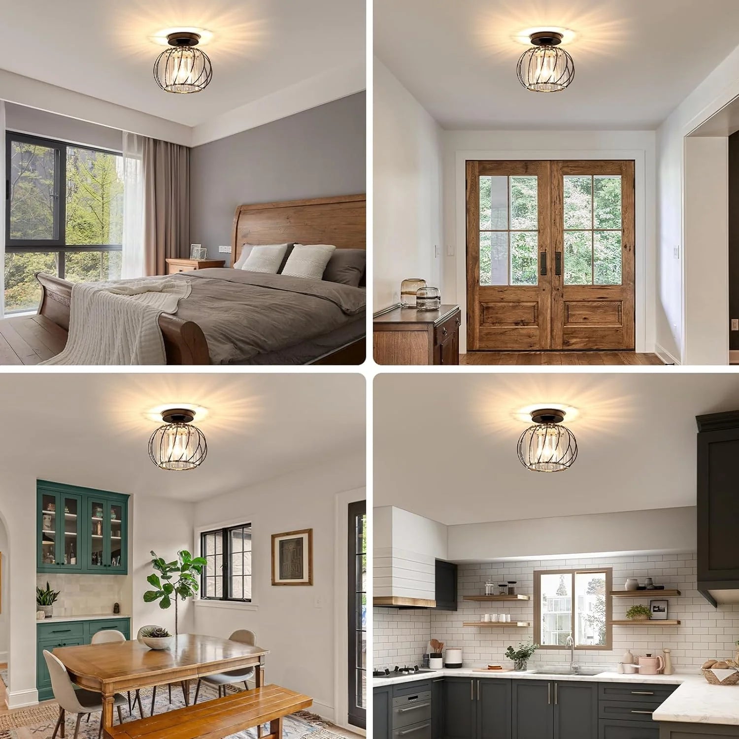 Modern Ceiling Light Fixture | LED Ceiling Lights | Creative Lantern Design | Minimalist Hallway Light | E27 LED Light - Zardee 4