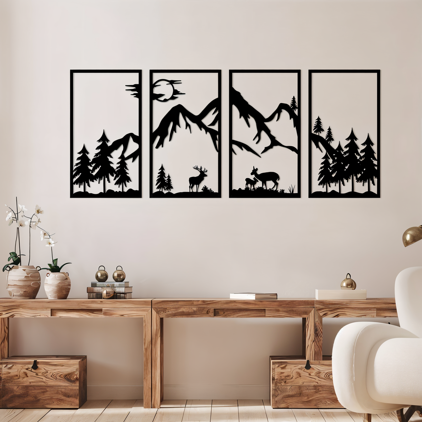 Metal Mountain Wall Art
