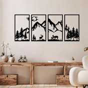 Metal Mountain Wall Art