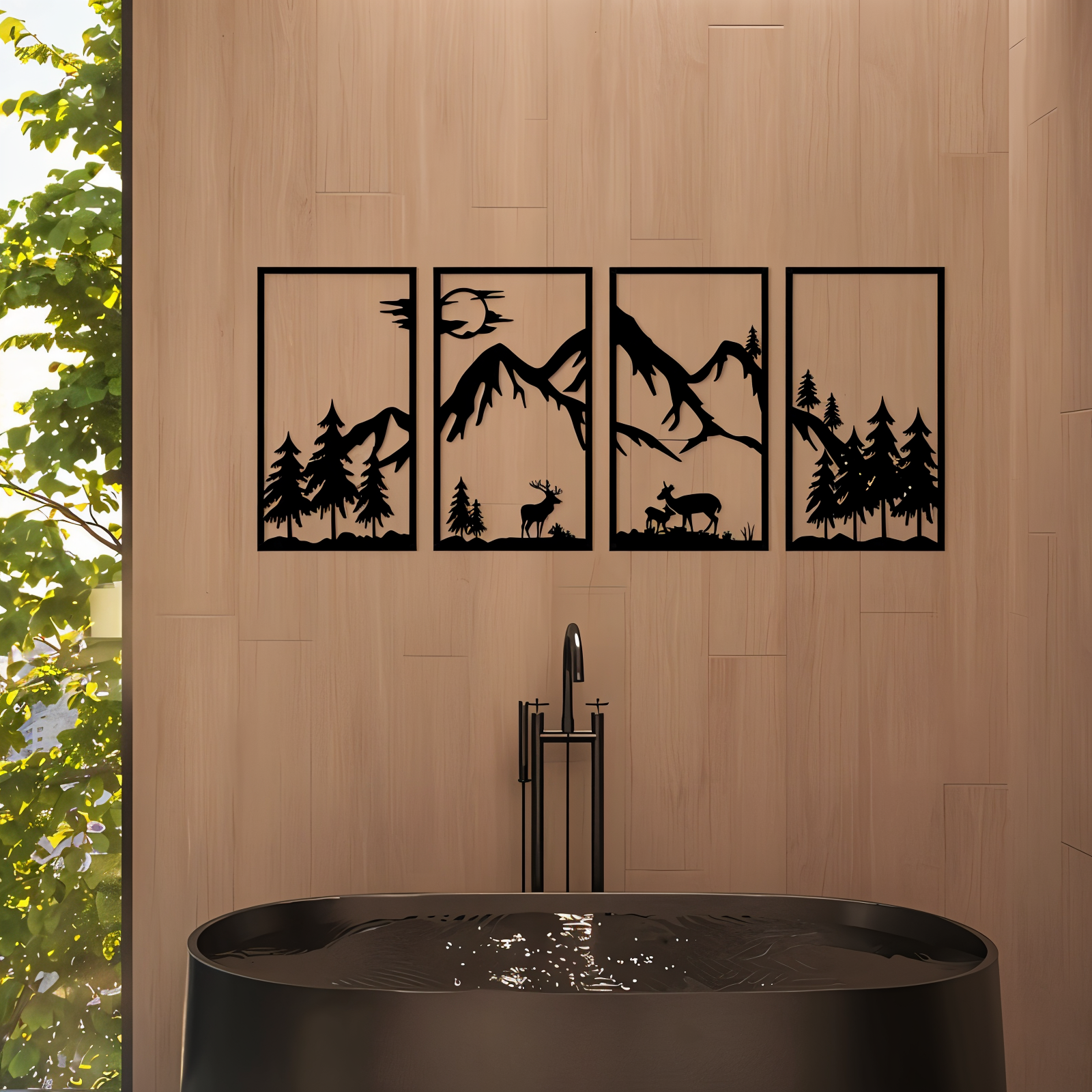 Metal Mountain Wall Art