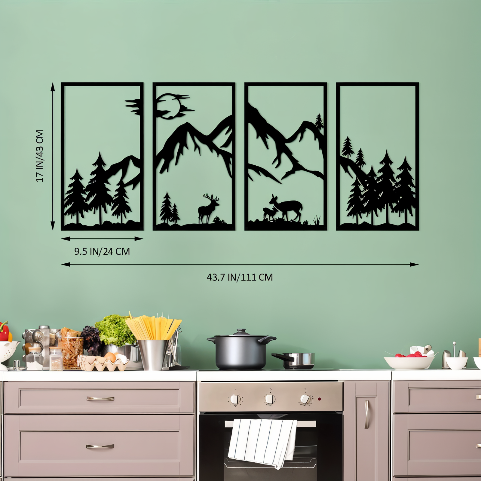 Metal Mountain Wall Art