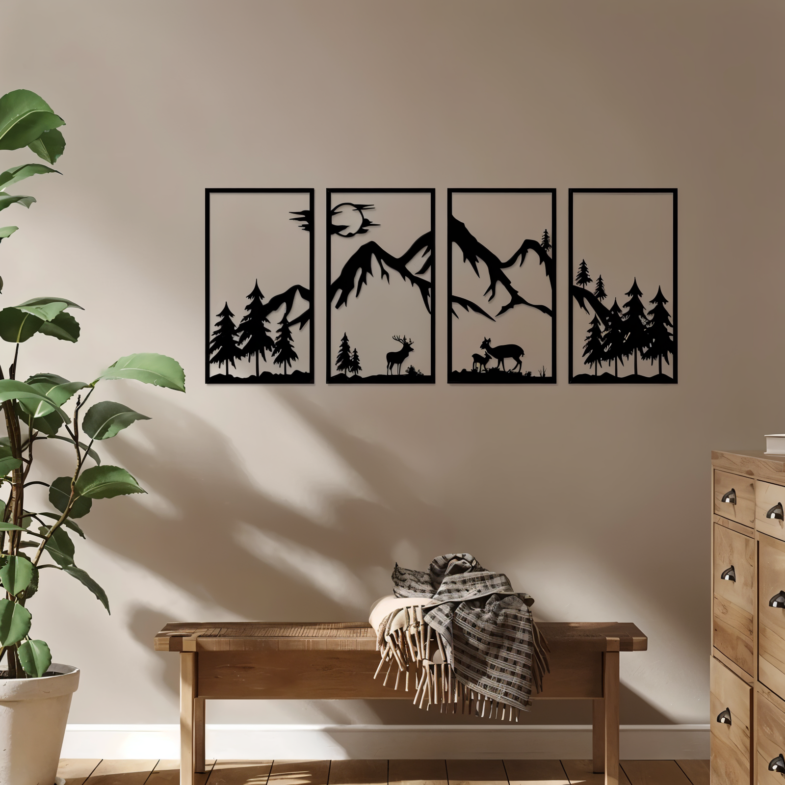 Metal Mountain Wall Art