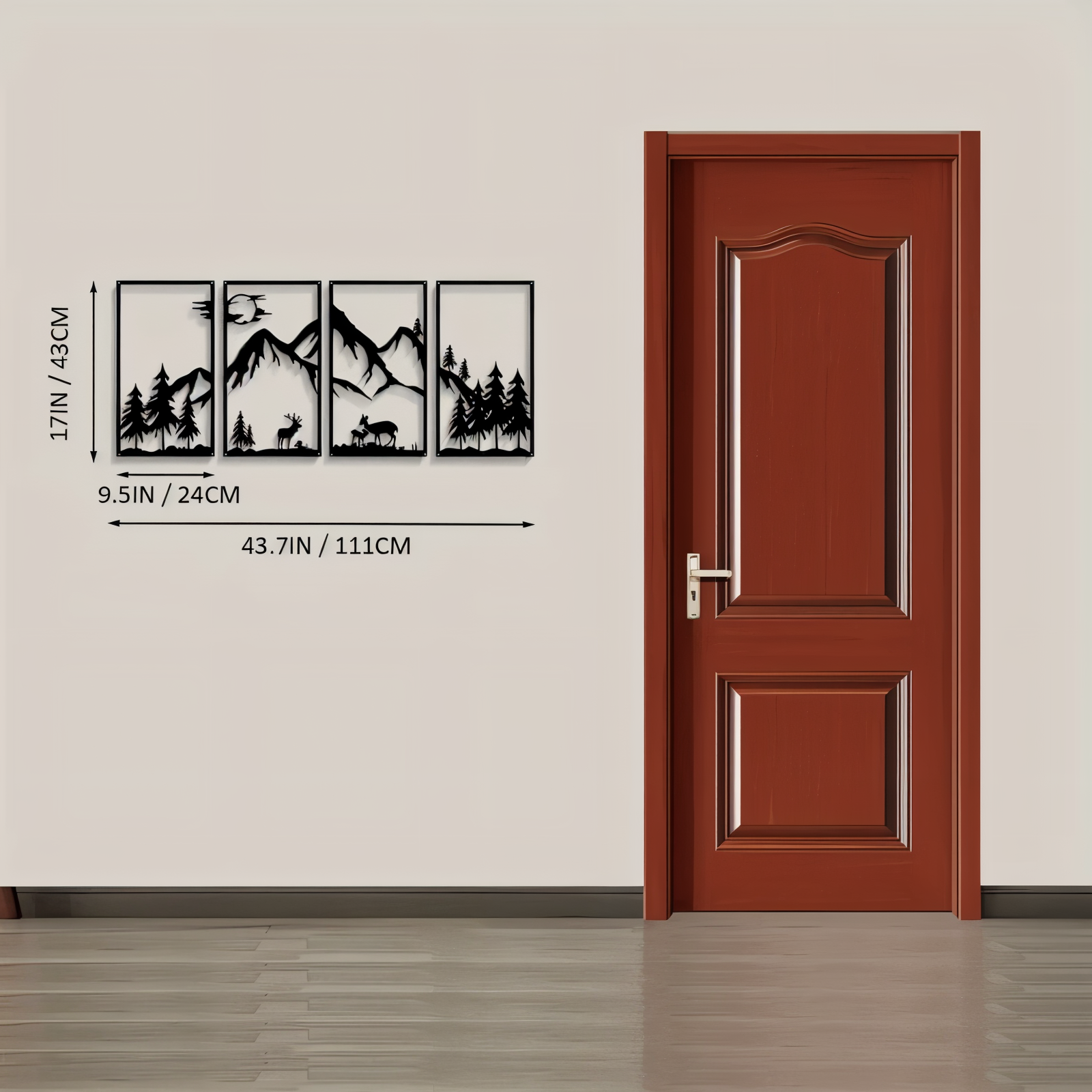 Metal Mountain Wall Art