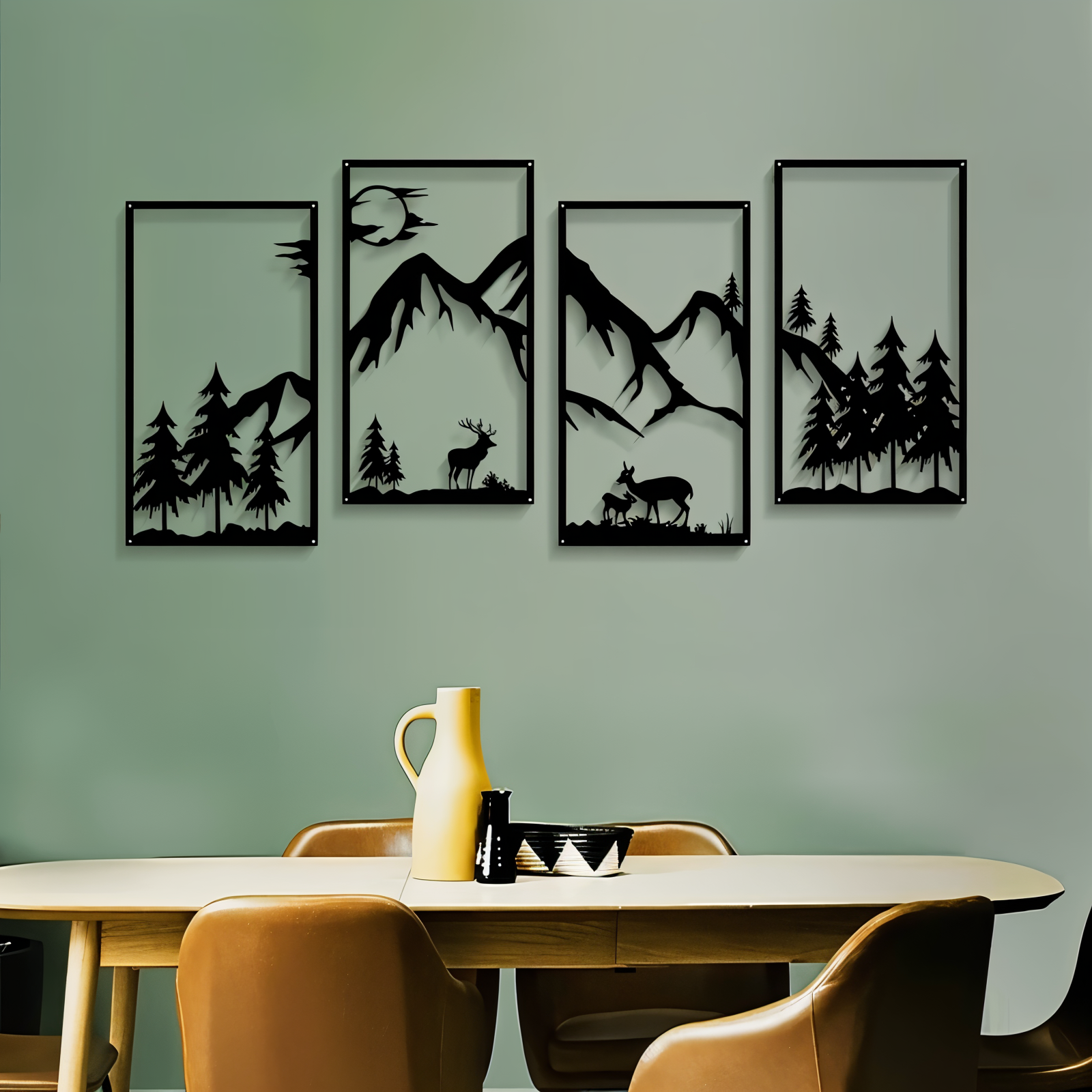 Metal Mountain Wall Art