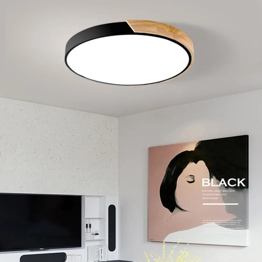 Scandinavian Ceiling Light | LED Flush Mount Ceiling Light | Modern Ceiling Light Fixture | Minimalist Lighting | Cozy Home Decor - Zardee-2
