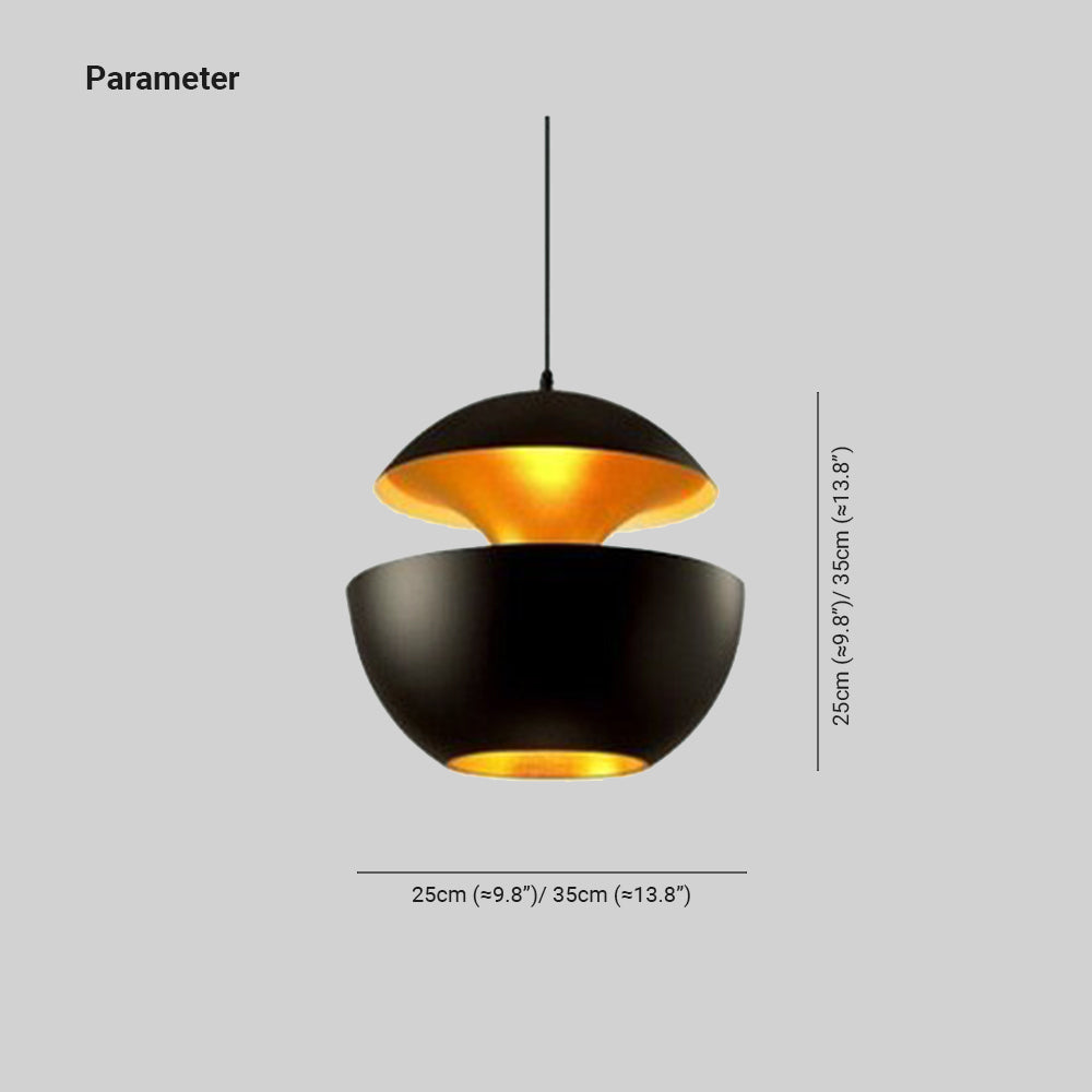 Black Pendant Light | Modern Hanging Lamp | Kitchen Pendant Lighting | Spherical Pendant Light | Elegant Ceiling Fixture - Zardee 4