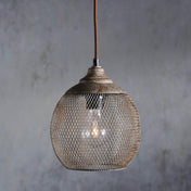 Industrial Pendant Light | Kitchen Pendant Lighting | Adjustable Hanging Light | Pendant Lighting for Kitchen Island | Mesh Shade Fixture - Zardee 1