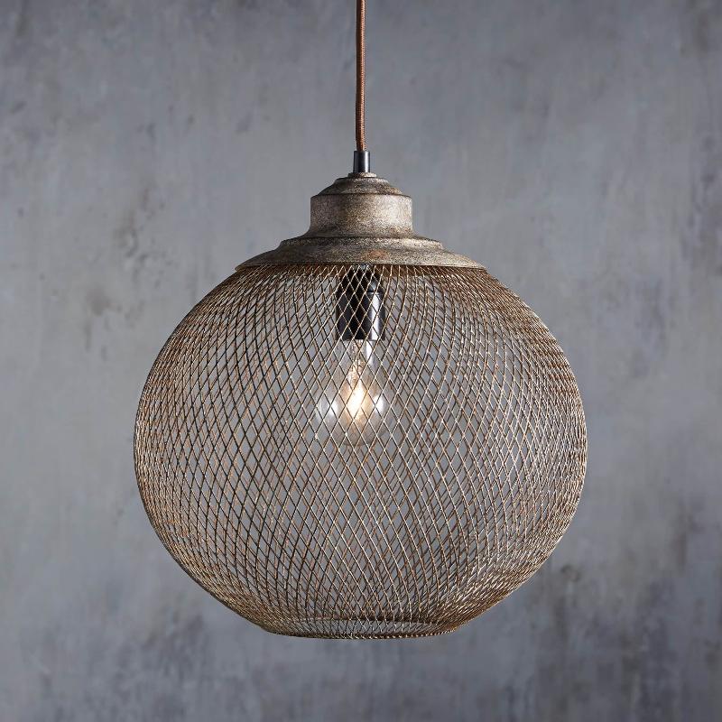 Variant image for Industrial Pendant Light | Kitchen Pendant Lighting | Adjustable Hanging Light | Pendant Lighting for Kitchen Island | Mesh Shade Fixture - Zardee-3