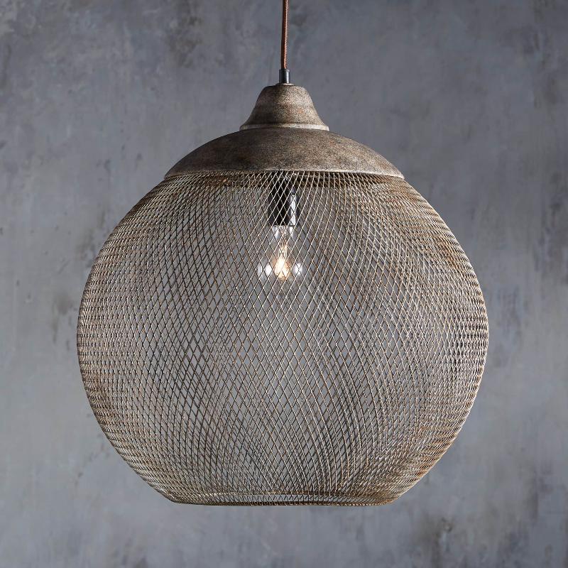 Variant image for Industrial Pendant Light | Kitchen Pendant Lighting | Adjustable Hanging Light | Pendant Lighting for Kitchen Island | Mesh Shade Fixture - Zardee-5