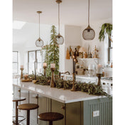 Industrial Pendant Light | Kitchen Pendant Lighting | Adjustable Hanging Light | Pendant Lighting for Kitchen Island | Mesh Shade Fixture - Zardee 3