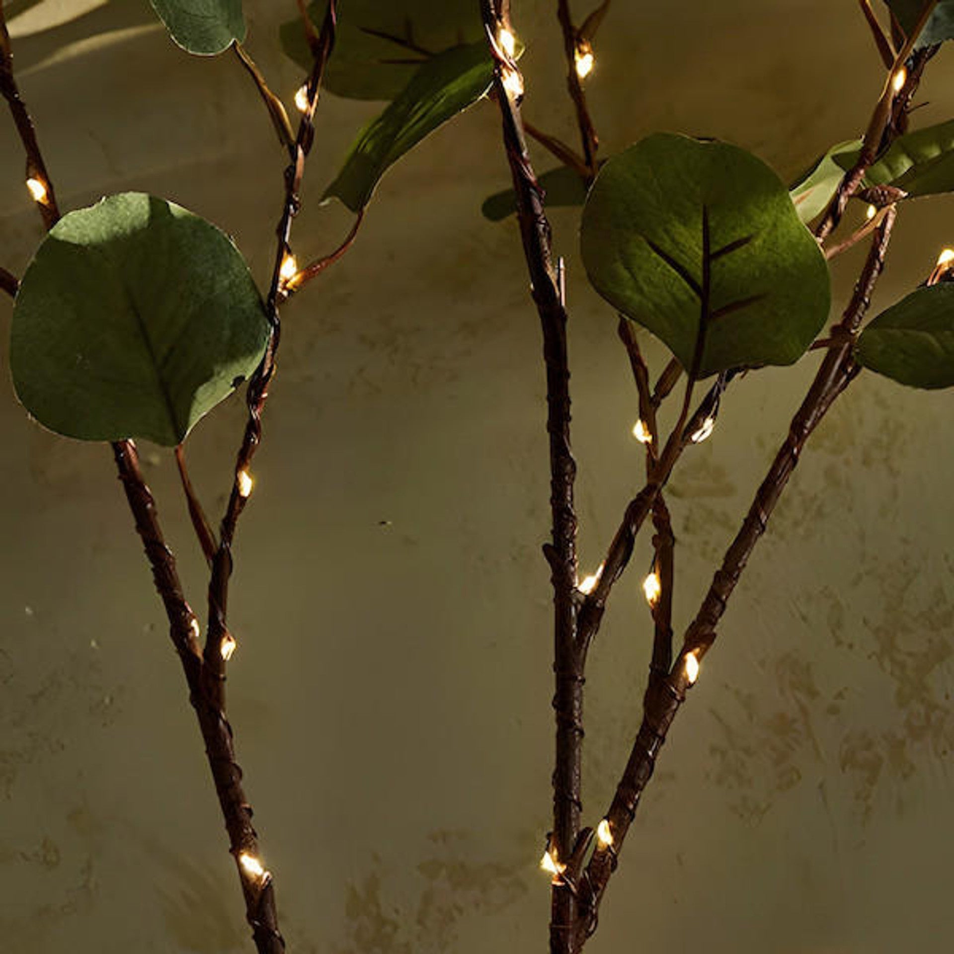 Fairy Lights Olive Branch | Decorative Light with Twinkling LEDs | Nature-Inspired Home Accent | Adjustable Light Fixture | Warm White LED Light - Zardee-4