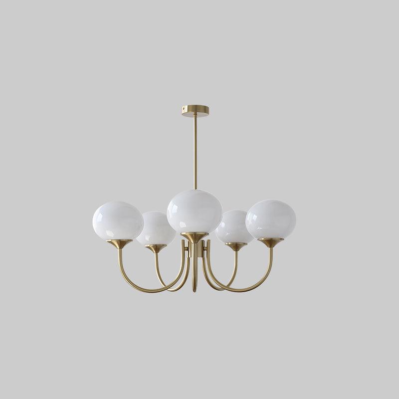 Variant image for Elegant Ceiling Lamp | Adjustable Height Light Fixture | Retro Dining Room Lights | Luxurious Glass Pendant Lights | Modern Ceiling Light - Zardee-9