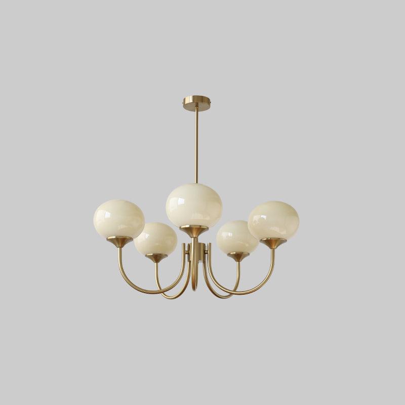 Variant image for Elegant Ceiling Lamp | Adjustable Height Light Fixture | Retro Dining Room Lights | Luxurious Glass Pendant Lights | Modern Ceiling Light - Zardee-8