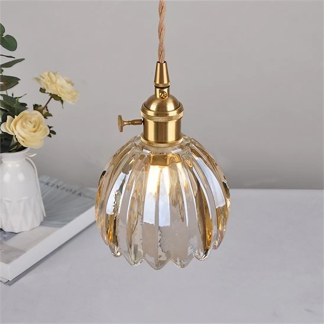 Modern Pendant Light | Glass Pendant Lights | Kitchen Pendant Lighting | Elegant Hanging Lights | Retro Fixture - Zardee 0