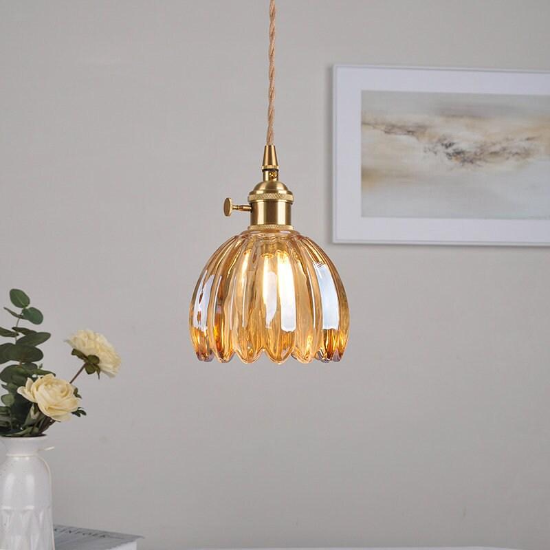 Modern Pendant Light | Glass Pendant Lights | Kitchen Pendant Lighting | Elegant Hanging Lights | Retro Fixture - Zardee 6