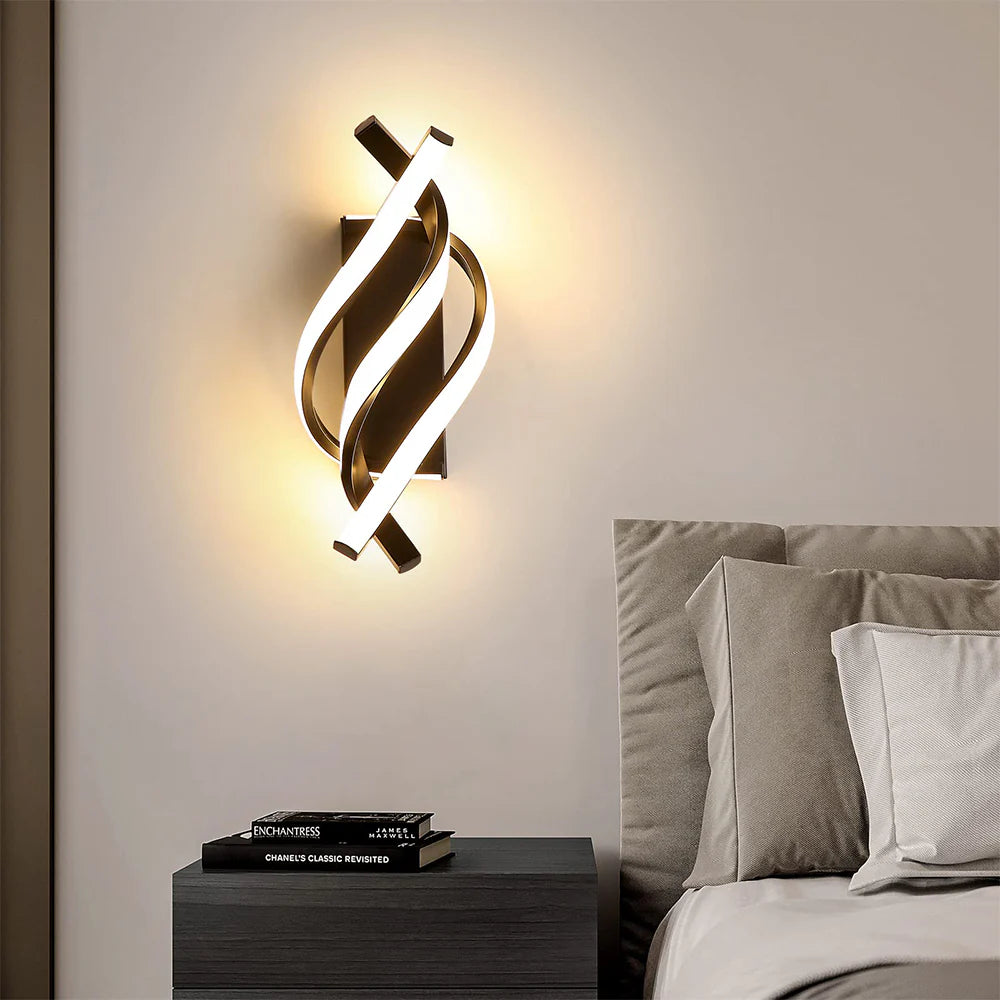 Modern Spiral Wall Light | Dimmable Wall Lamp | Creative LED Sconce | Sleek Wall Fixture | Cozy Bedroom Lighting - Zardee 0
