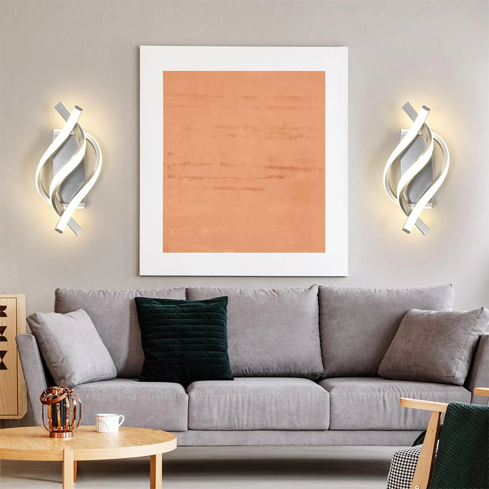 Modern Spiral Wall Light | Dimmable Wall Lamp | Creative LED Sconce | Sleek Wall Fixture | Cozy Bedroom Lighting - Zardee 3