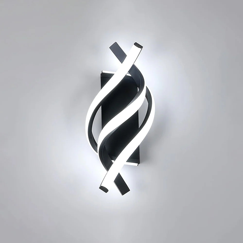 Modern Spiral Wall Light | Dimmable Wall Lamp | Creative LED Sconce | Sleek Wall Fixture | Cozy Bedroom Lighting - Zardee 5