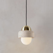 Variant image for Modern Glass Pendant Lighting | Dimmable Kitchen Pendant Lamp | Elegant Hanging Lights Fixture | Brass and Glass Ceiling Light | Indoor Decorative Pendant - Zardee-3