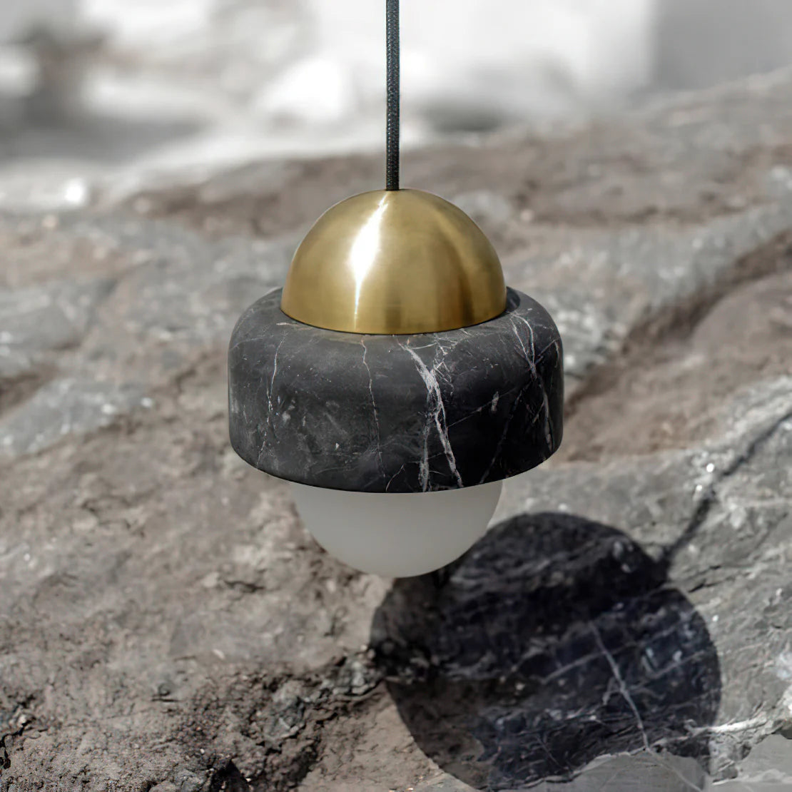 Modern Glass Pendant Lighting | Dimmable Kitchen Pendant Lamp | Elegant Hanging Lights Fixture | Brass and Glass Ceiling Light | Indoor Decorative Pendant - Zardee 5