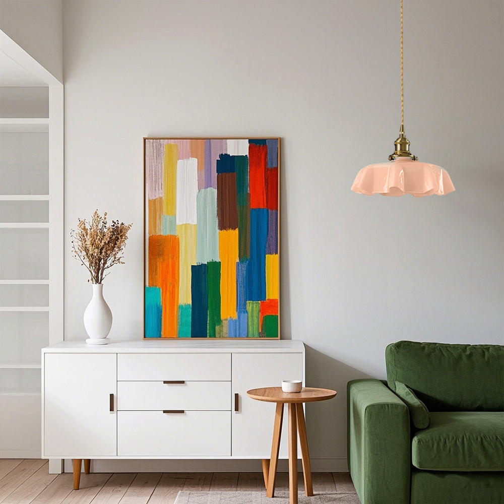 Nordic Flower Glass Pendant Light | Modern Ceiling Light Fixture | Elegant Hanging Lights | Adjustable Cord Pendant | Cozy Warm Light - Zardee 3