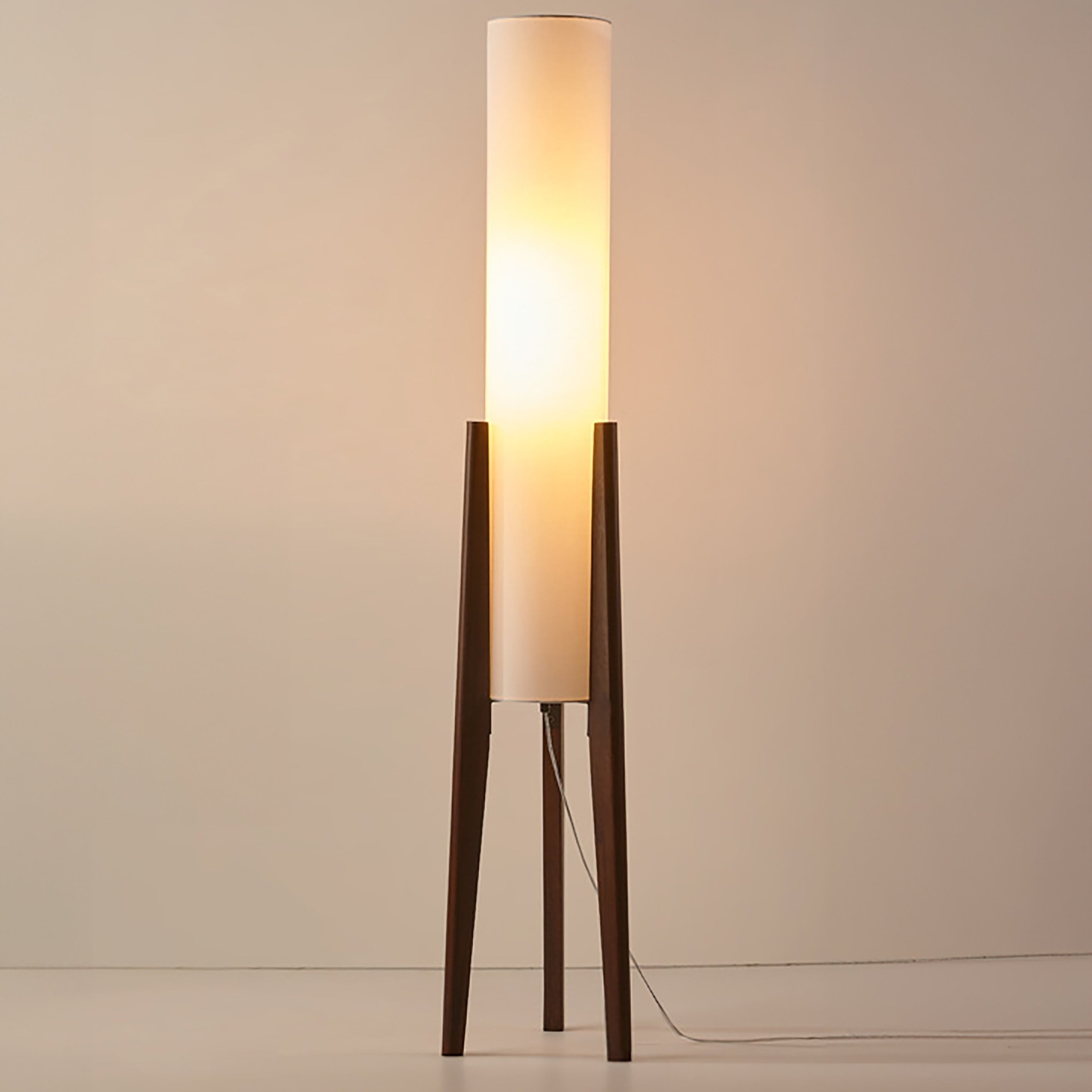 Modern Floor Lamp | Stylish Standing Lamp | Floor Lamps for Living Room | Elegant Lighting Fixture | LED Walnut Lamp - Zardee-2