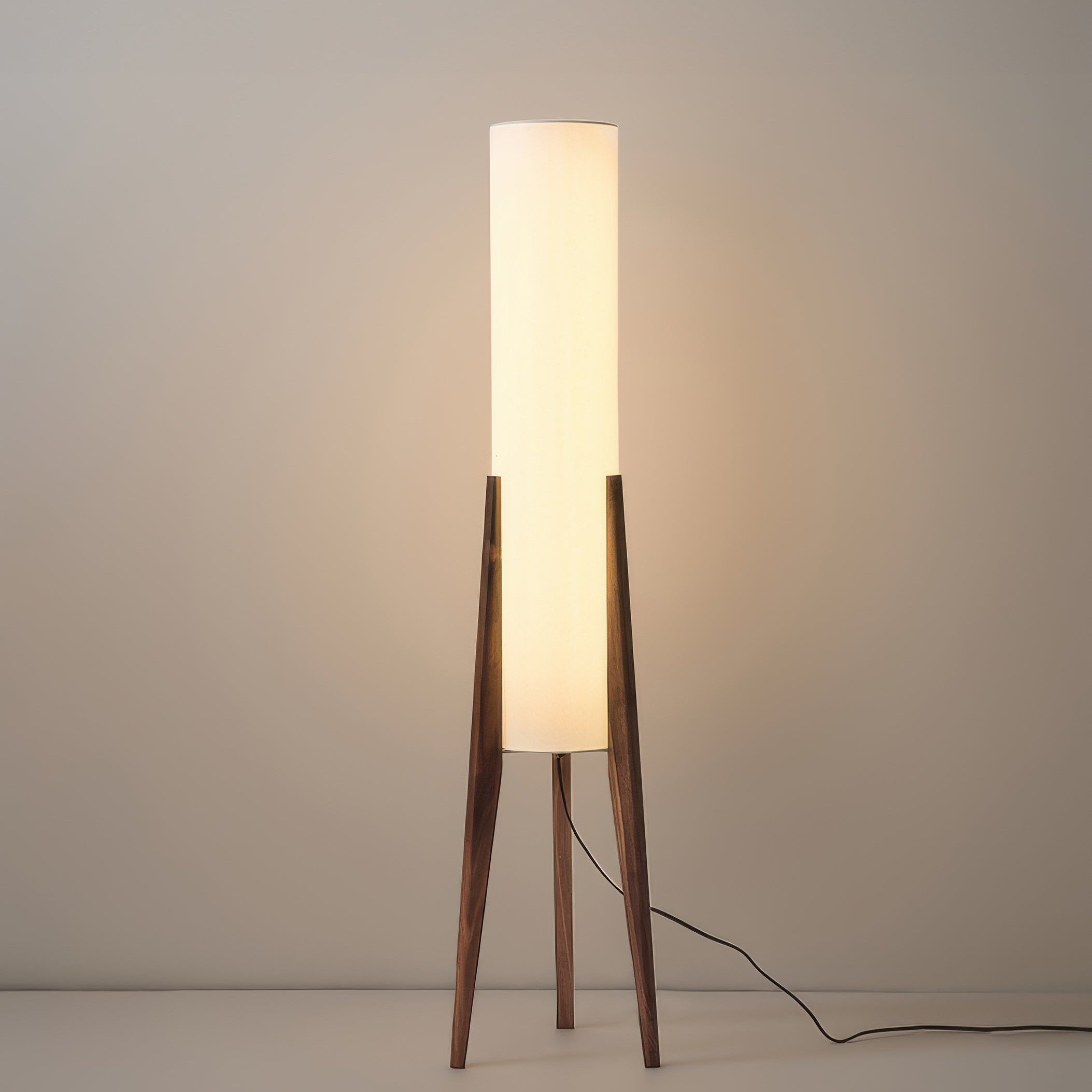 Modern Floor Lamp | Stylish Standing Lamp | Floor Lamps for Living Room | Elegant Lighting Fixture | LED Walnut Lamp - Zardee-6